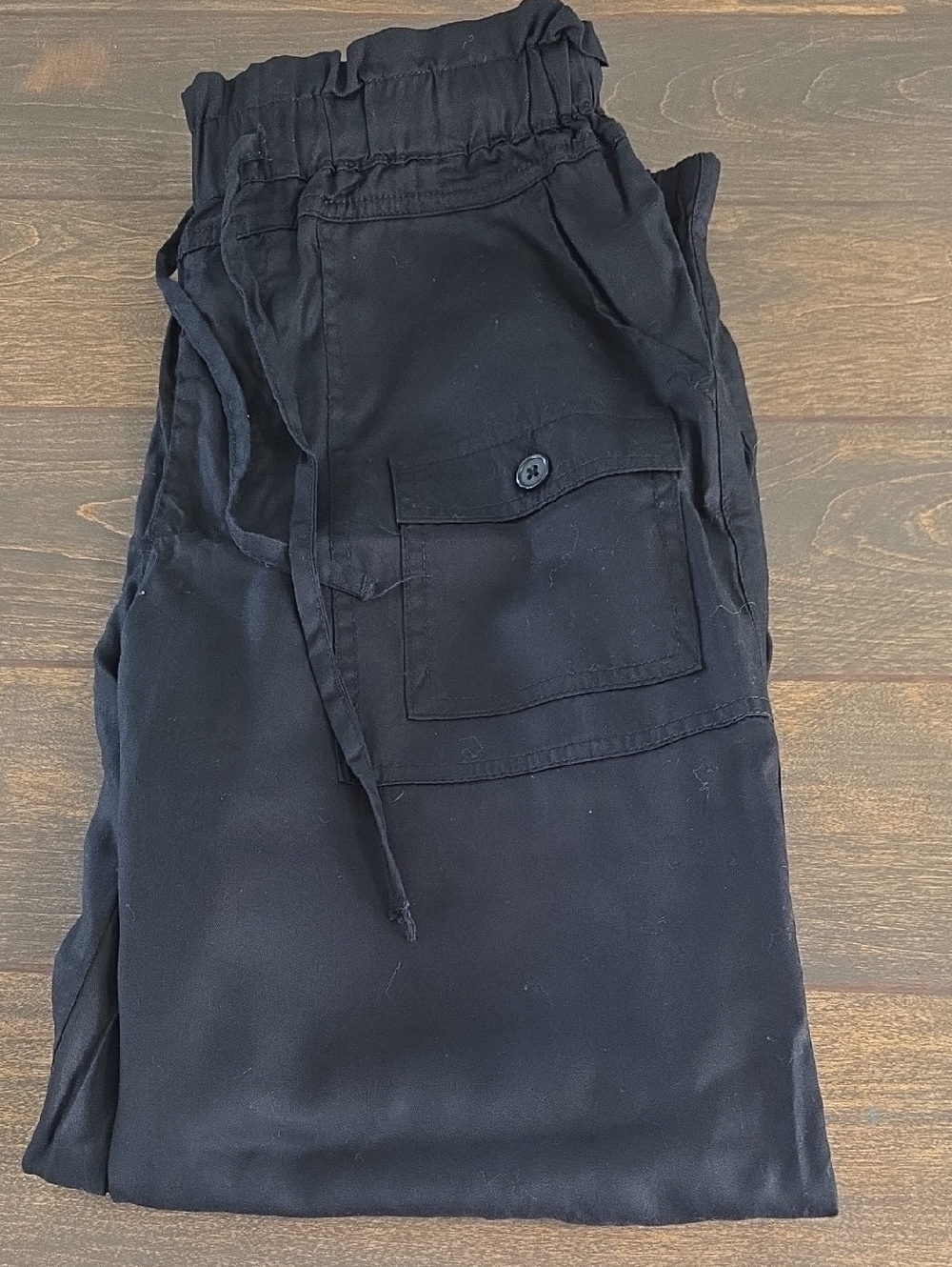 Forever 21 Men's Black Cargo Drawstring Pants